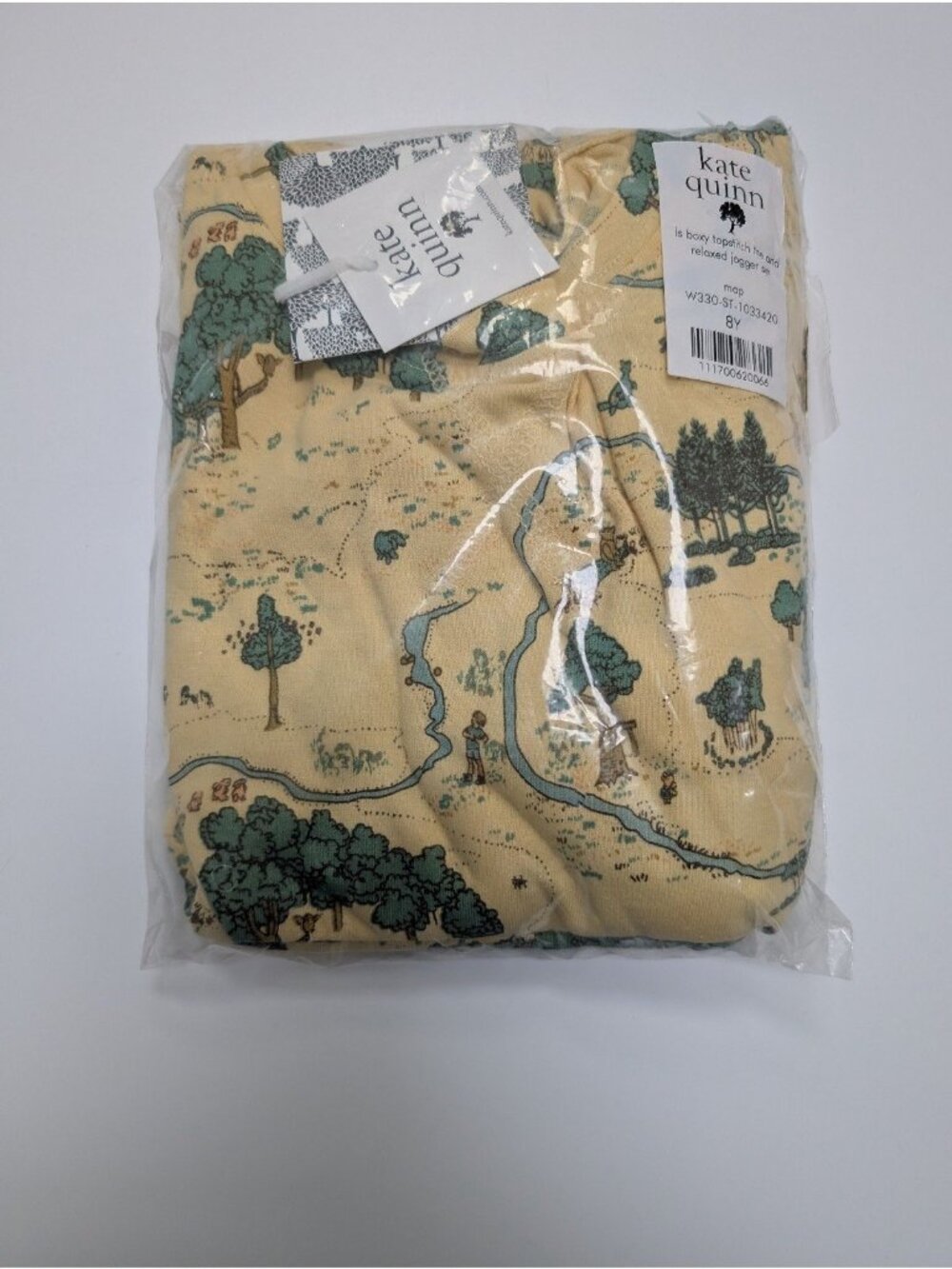 Kate Quinn Organic Cotton Jogger Set Pooh Maps 8Y 2pc Set